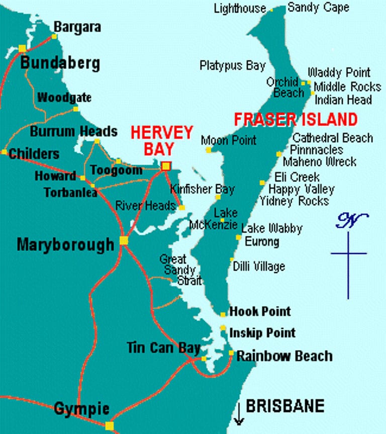 Fraser island Map