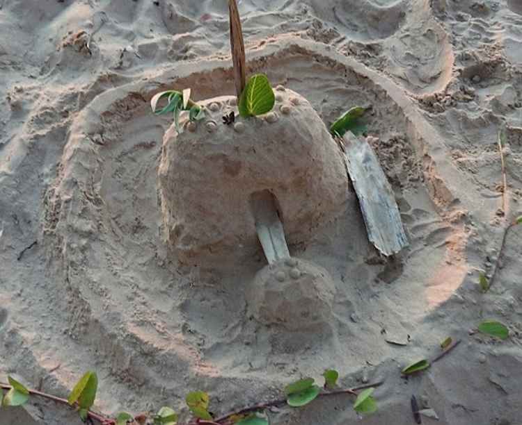 Sand castle building