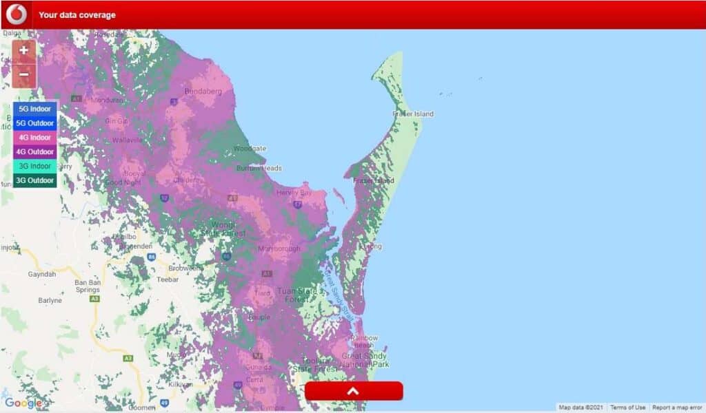 vodafone fraser island