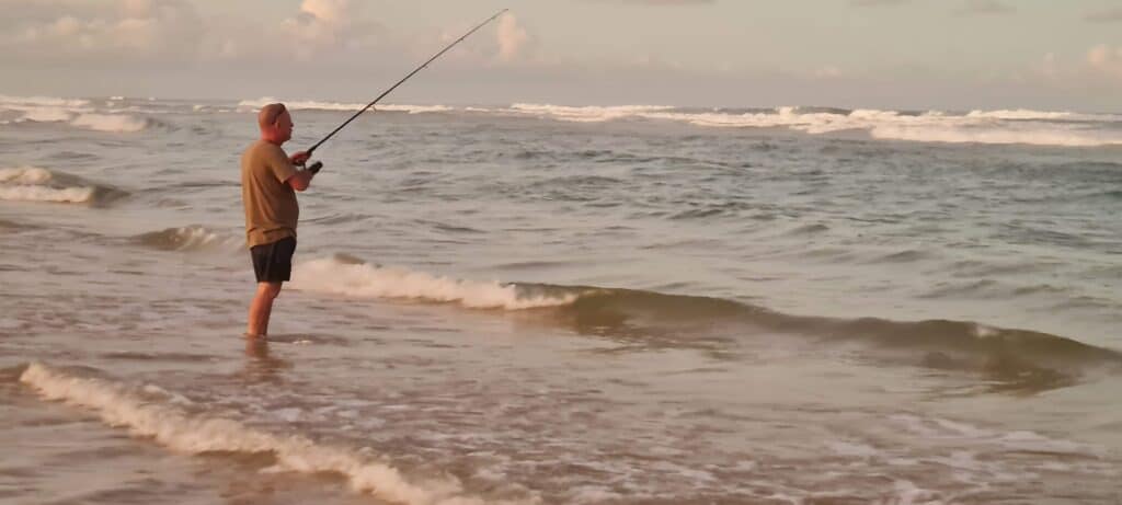 Fishing At Night on Fraser Island