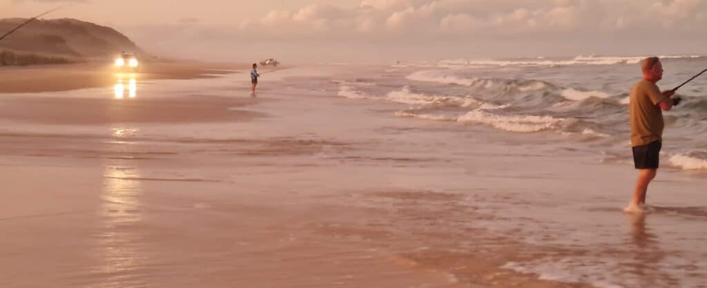 Fishing at Dawn or Dusk on Fraser Island